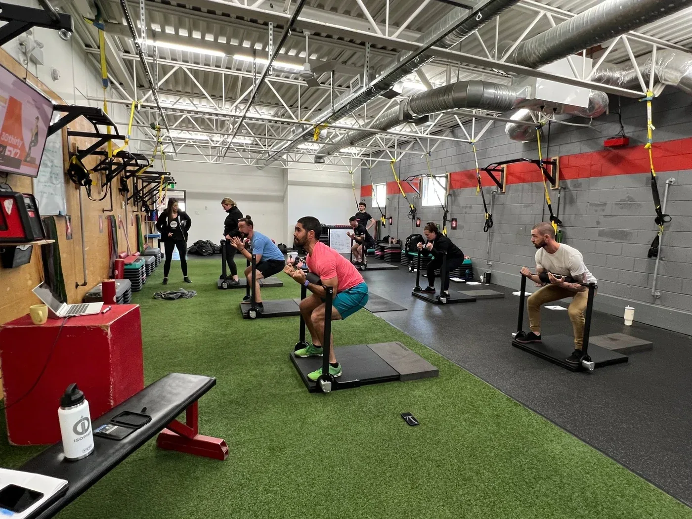Small group ISOPHIT strength training session